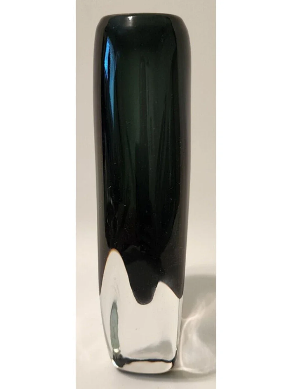 Smoky Art Glass Vase Vintage See Art Deco  1970's